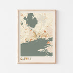 galway ireland map poster - image 1