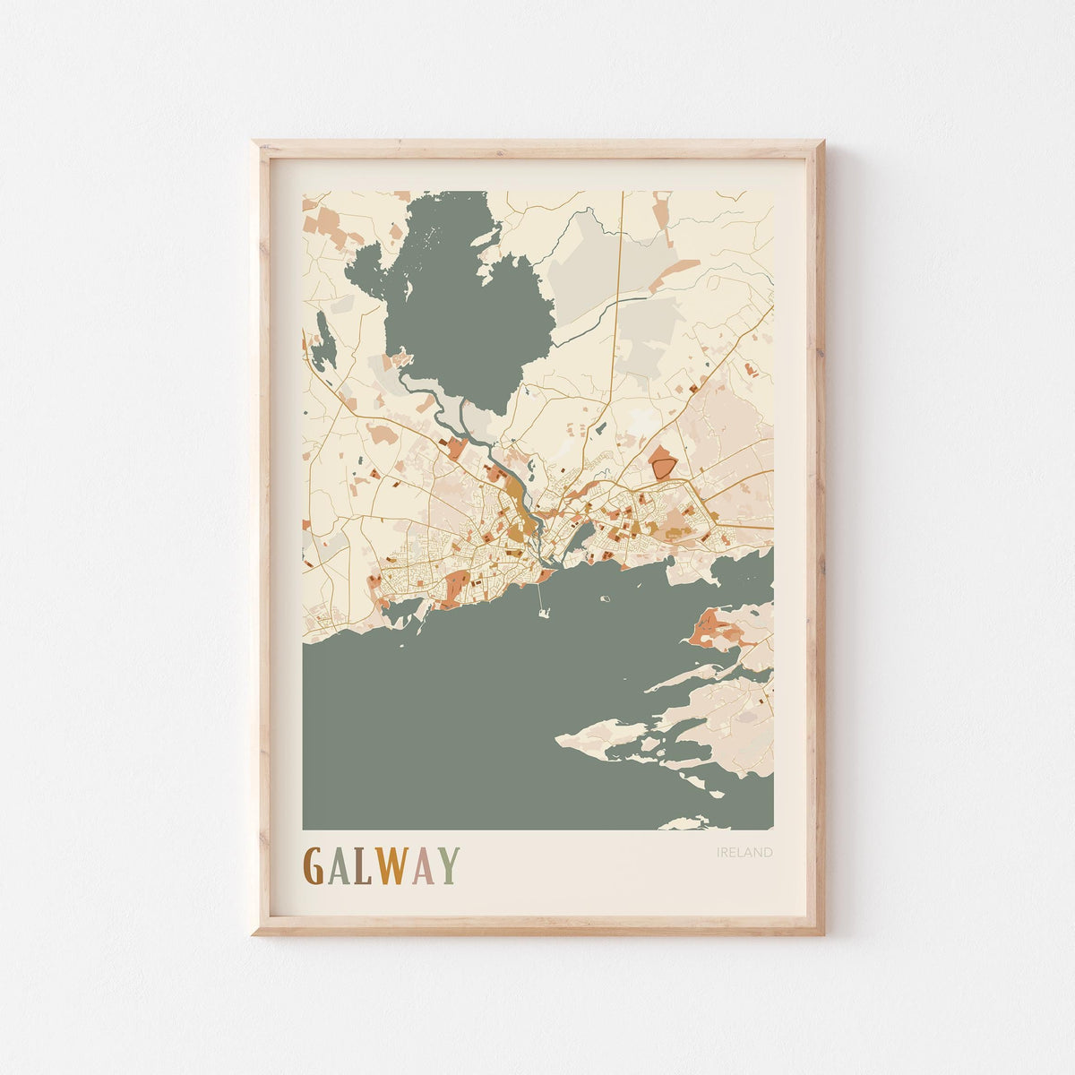galway ireland map poster - image 1