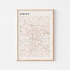 krakow poland map poster - image 1