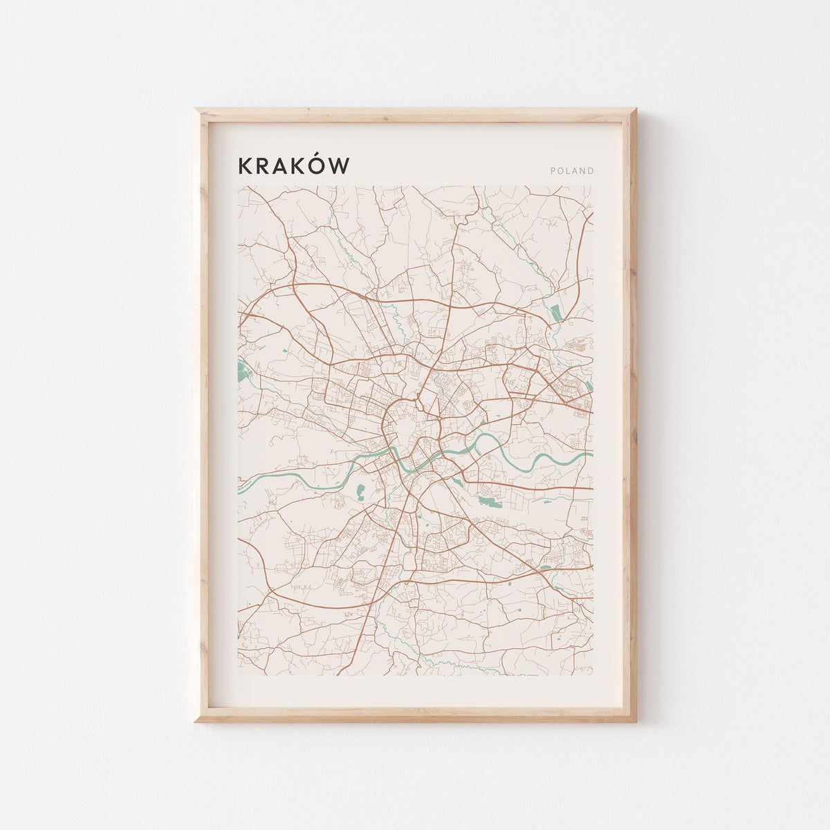 krakow poland map poster - image 1