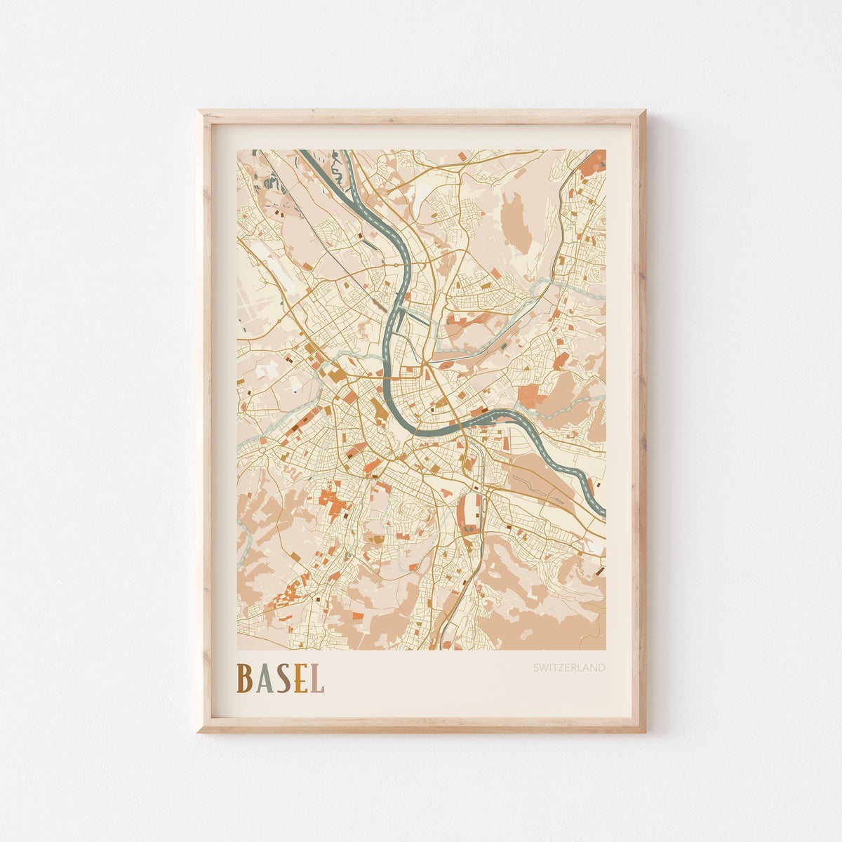 basel switzerland map poster - image 1
