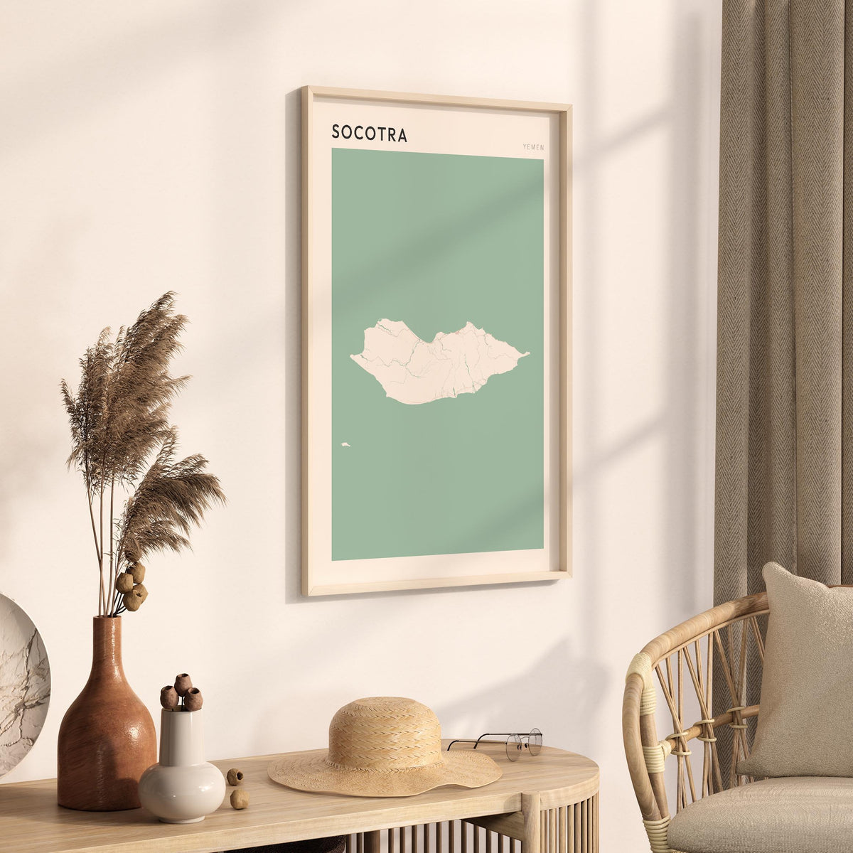 socotra, yemen map poster - image 2