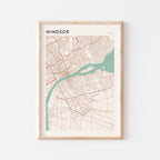windsor, ontario map poster - image 1