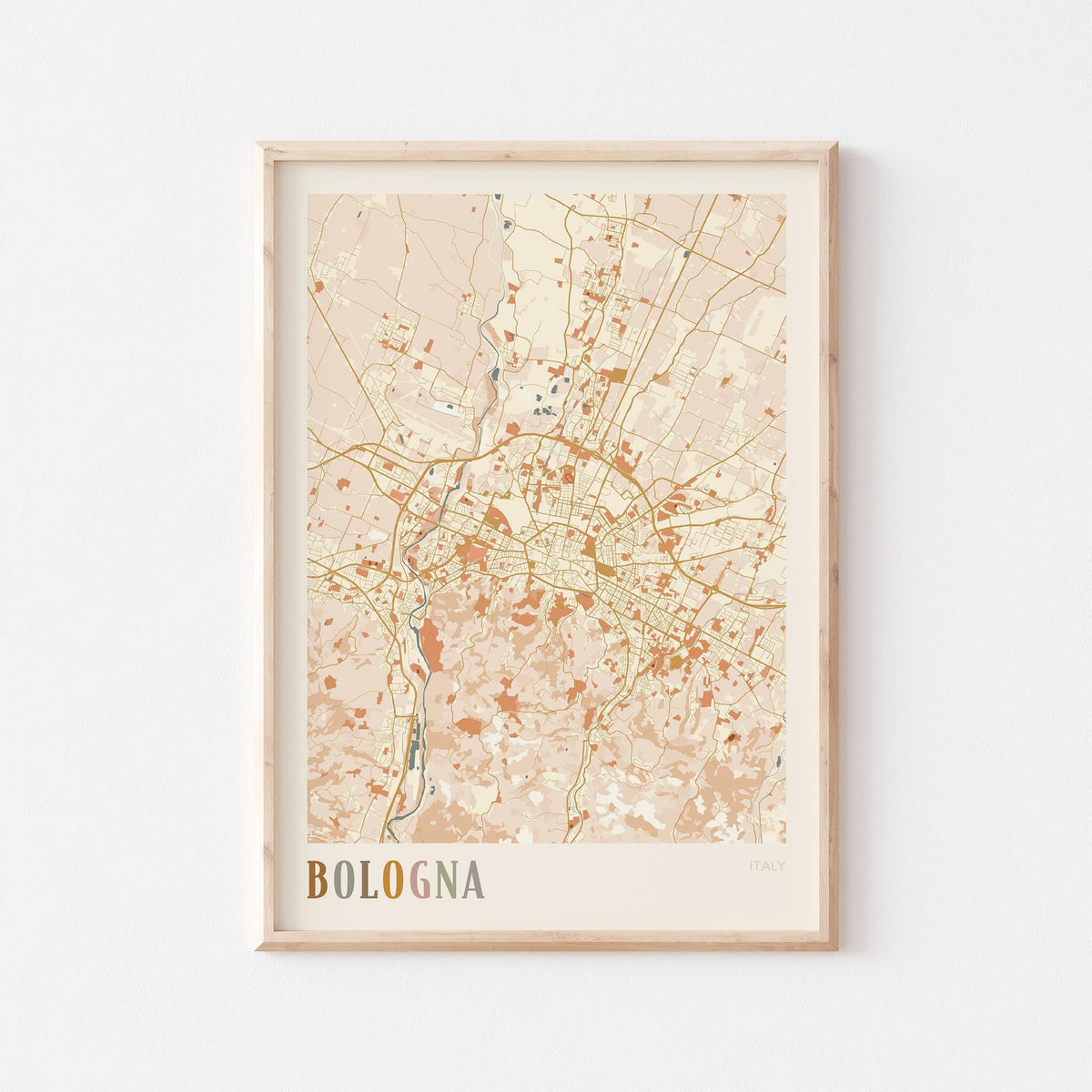bologna italy map poster - image 1