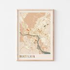 bratislava slovakia map poster - image 1