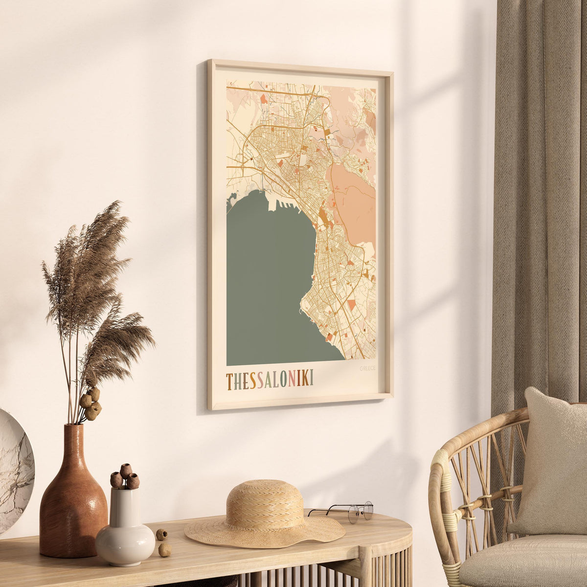 thessaloniki greece map poster - image 2