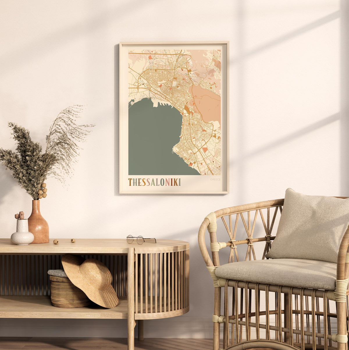 thessaloniki greece map poster - image 3