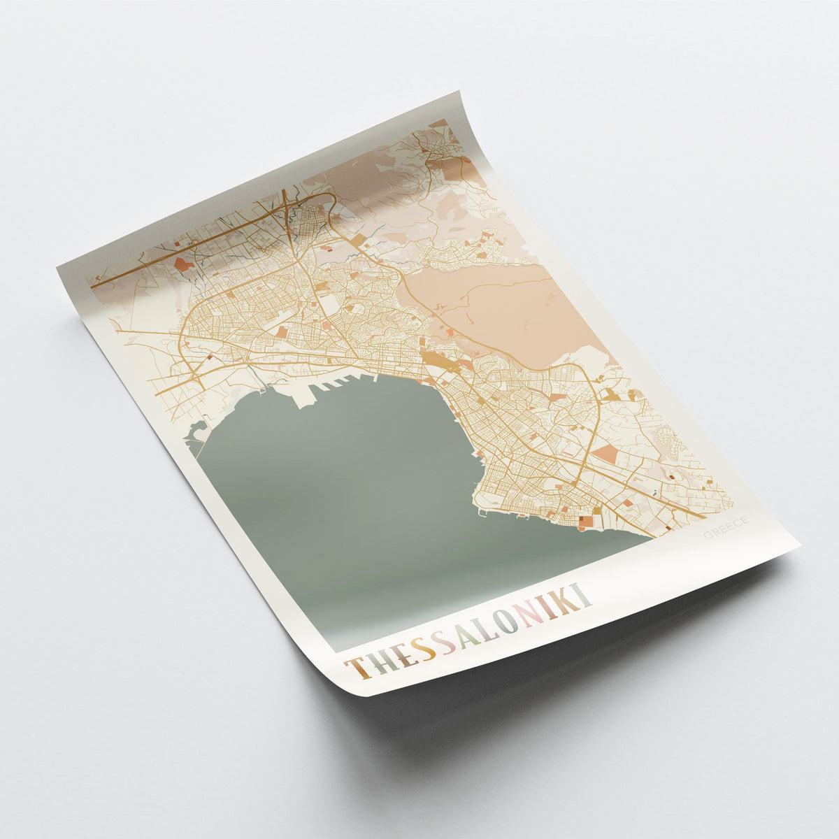 thessaloniki greece map poster - image 4