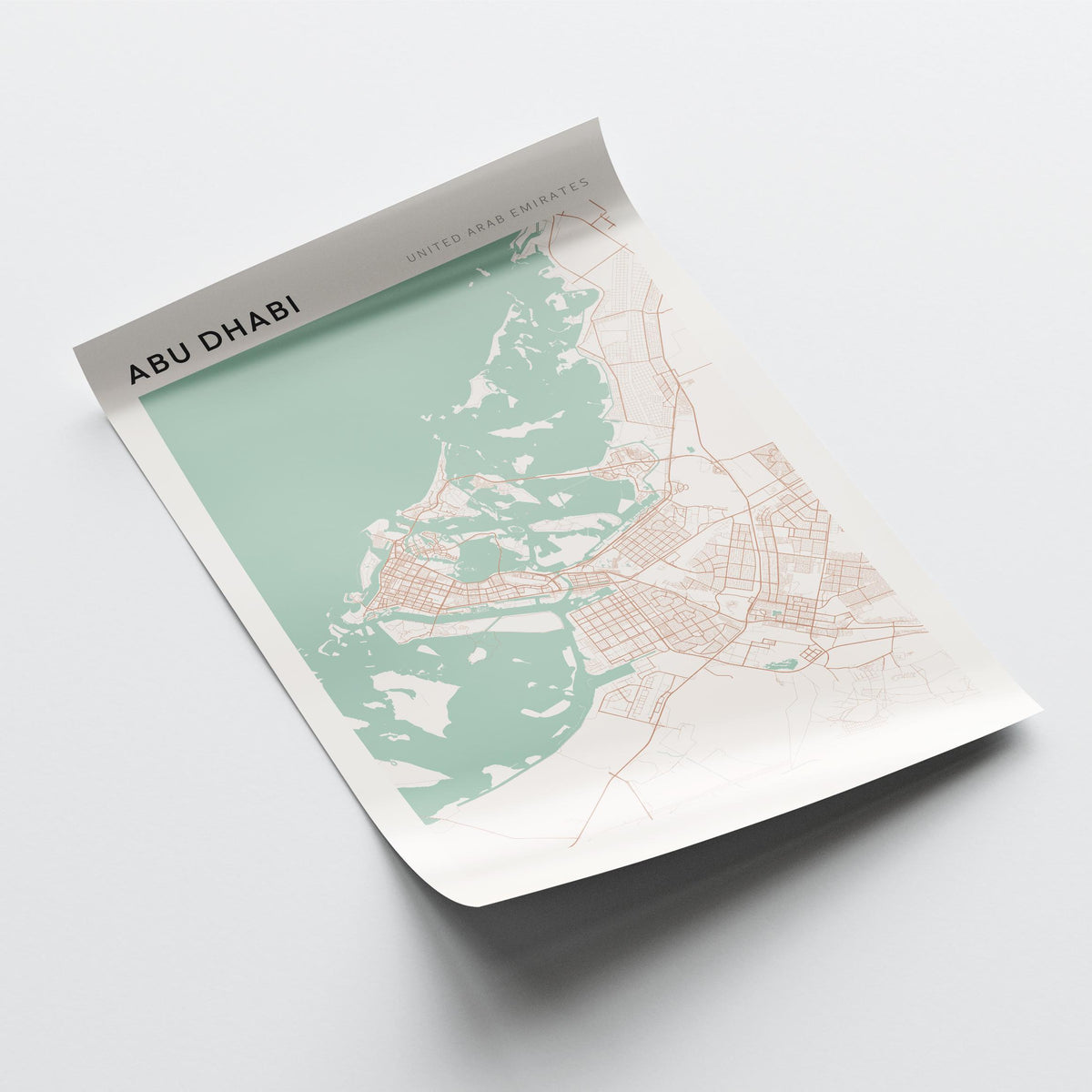abu dhabi, united arab emirates map poster - image 4