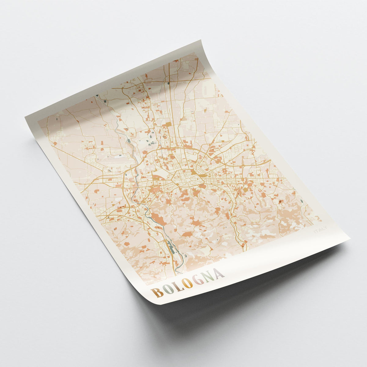 bologna italy map poster - image 4