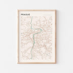 prague czech republic map poster - image 1