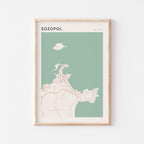 sozopol bulgaria map poster - image 1