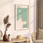 sozopol bulgaria map poster - image 2