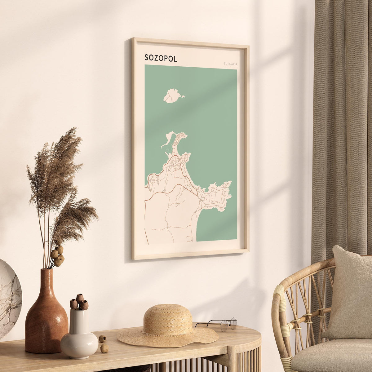 sozopol bulgaria map poster - image 2