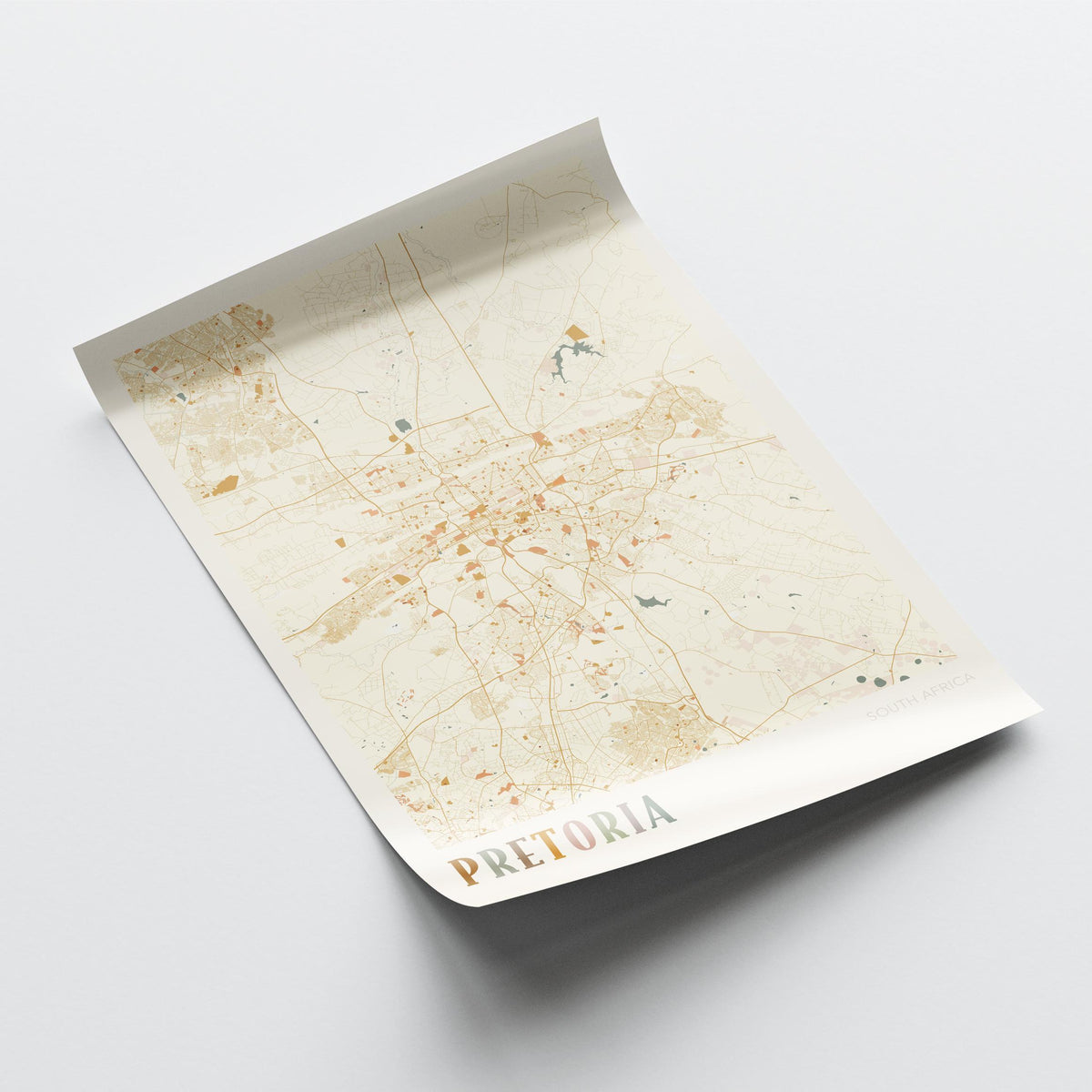 pretoria, south africa map poster - image 4