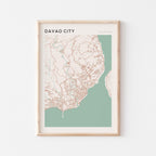 davao, philippines map poster - image 1