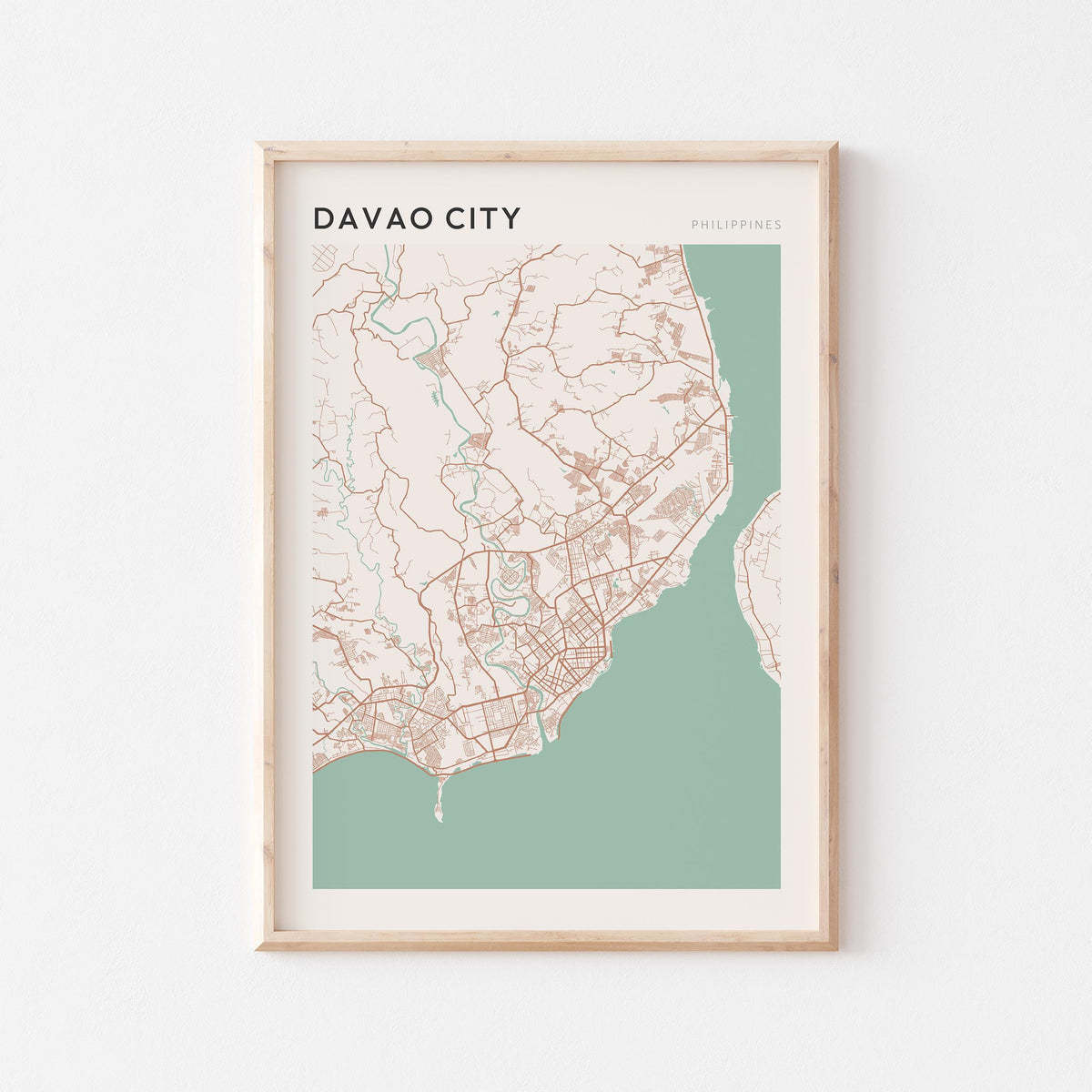 davao, philippines map poster - image 1
