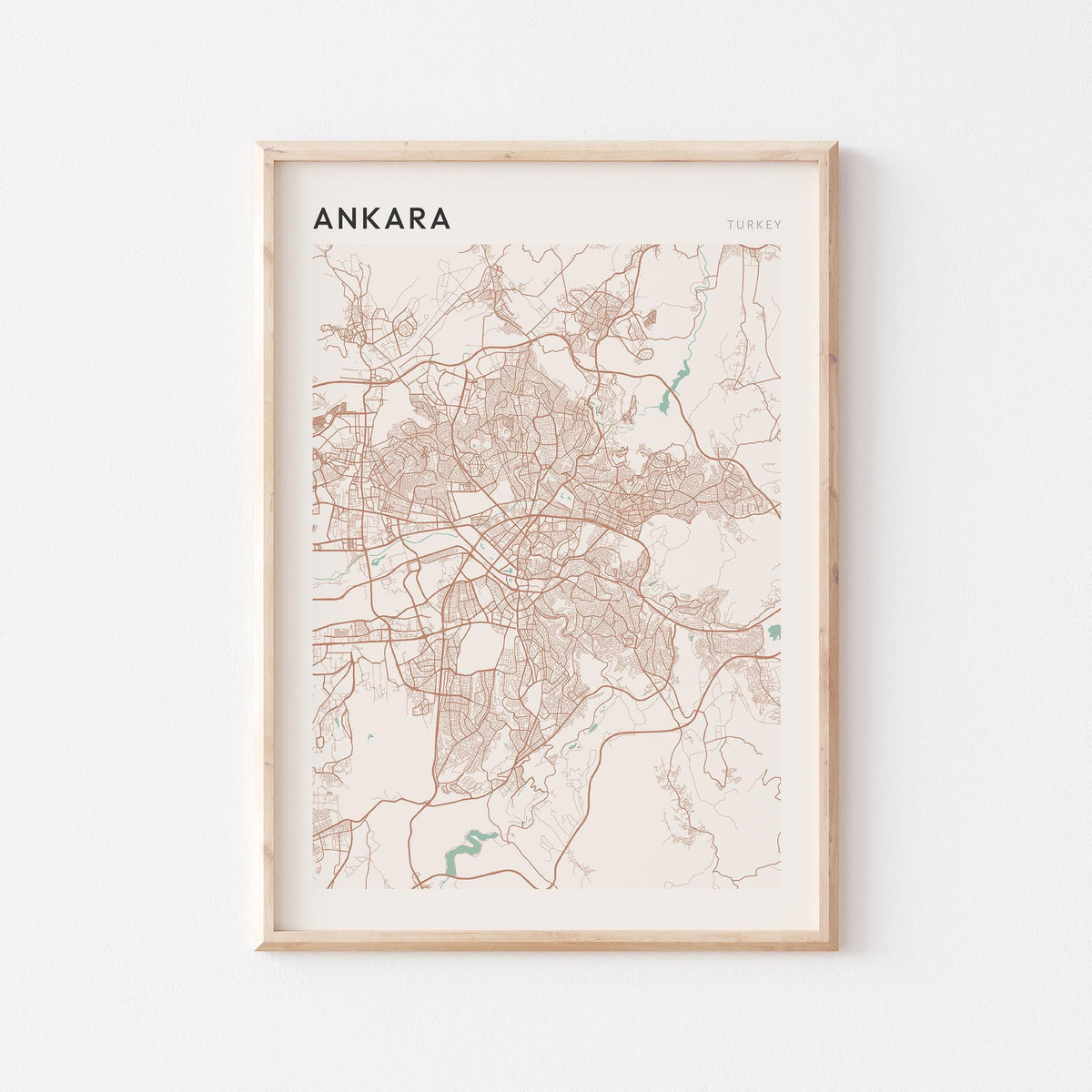 ankara, turkey map poster - image 1