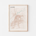 lahore, pakistan map poster - image 1