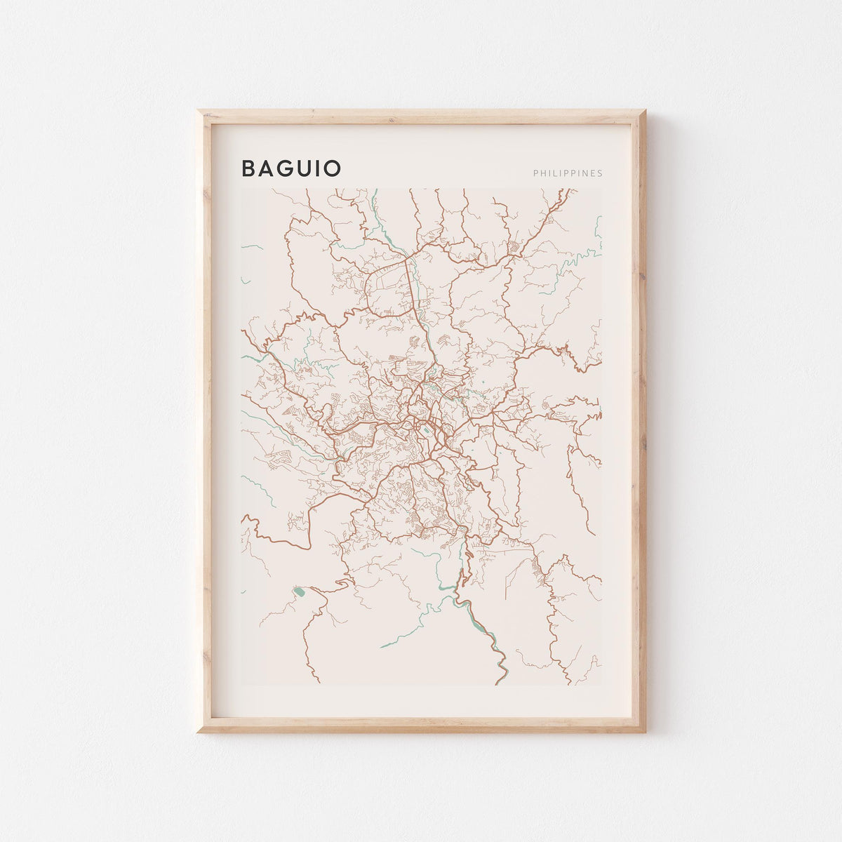 baguio, philippines map poster - image 1