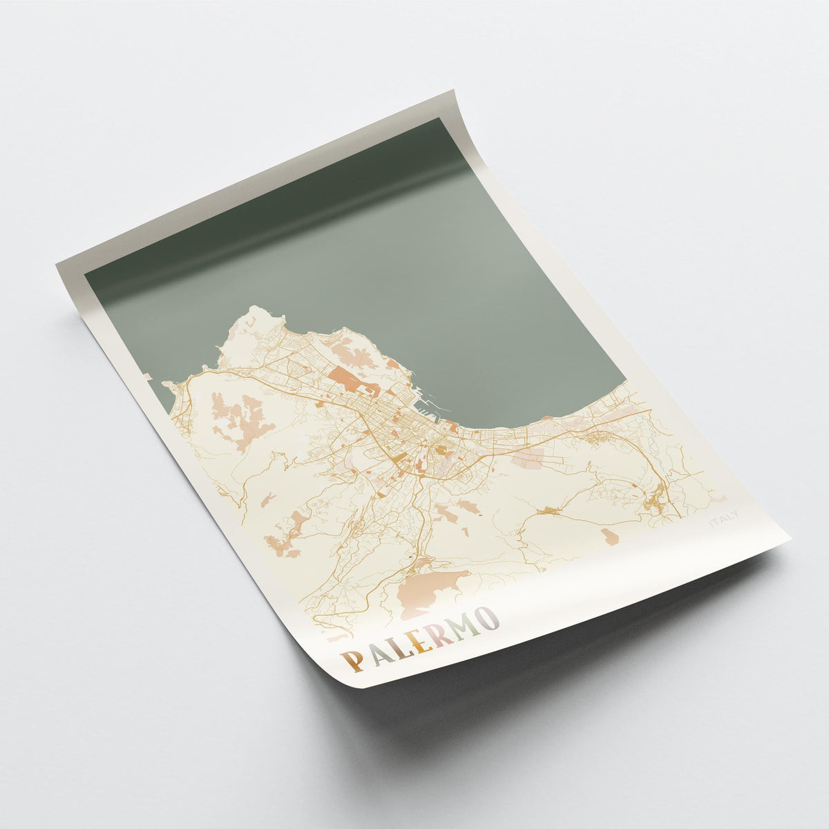 palermo italy map poster - image 4