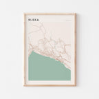 rijeka croatia map poster - image 1