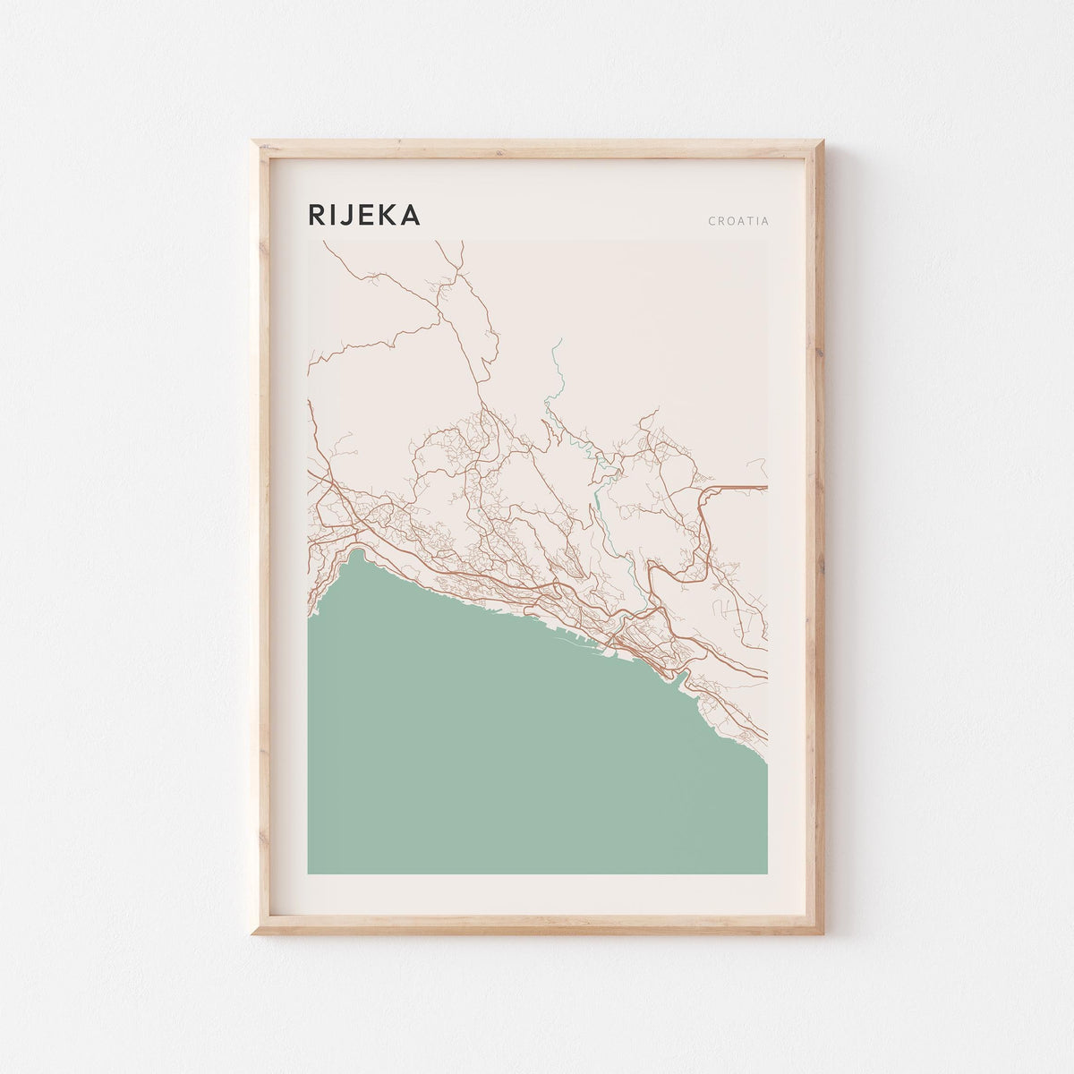 rijeka croatia map poster - image 1