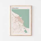 veracruz, mexico map poster - image 1