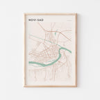 novi sad serbia map poster - image 1