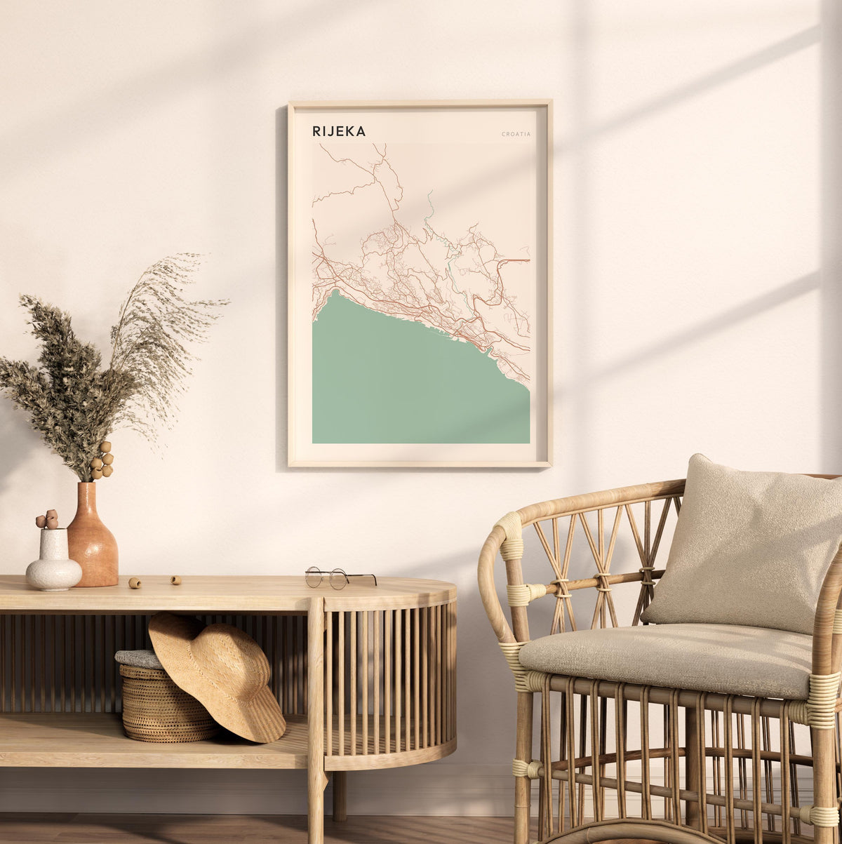 rijeka croatia map poster - image 3