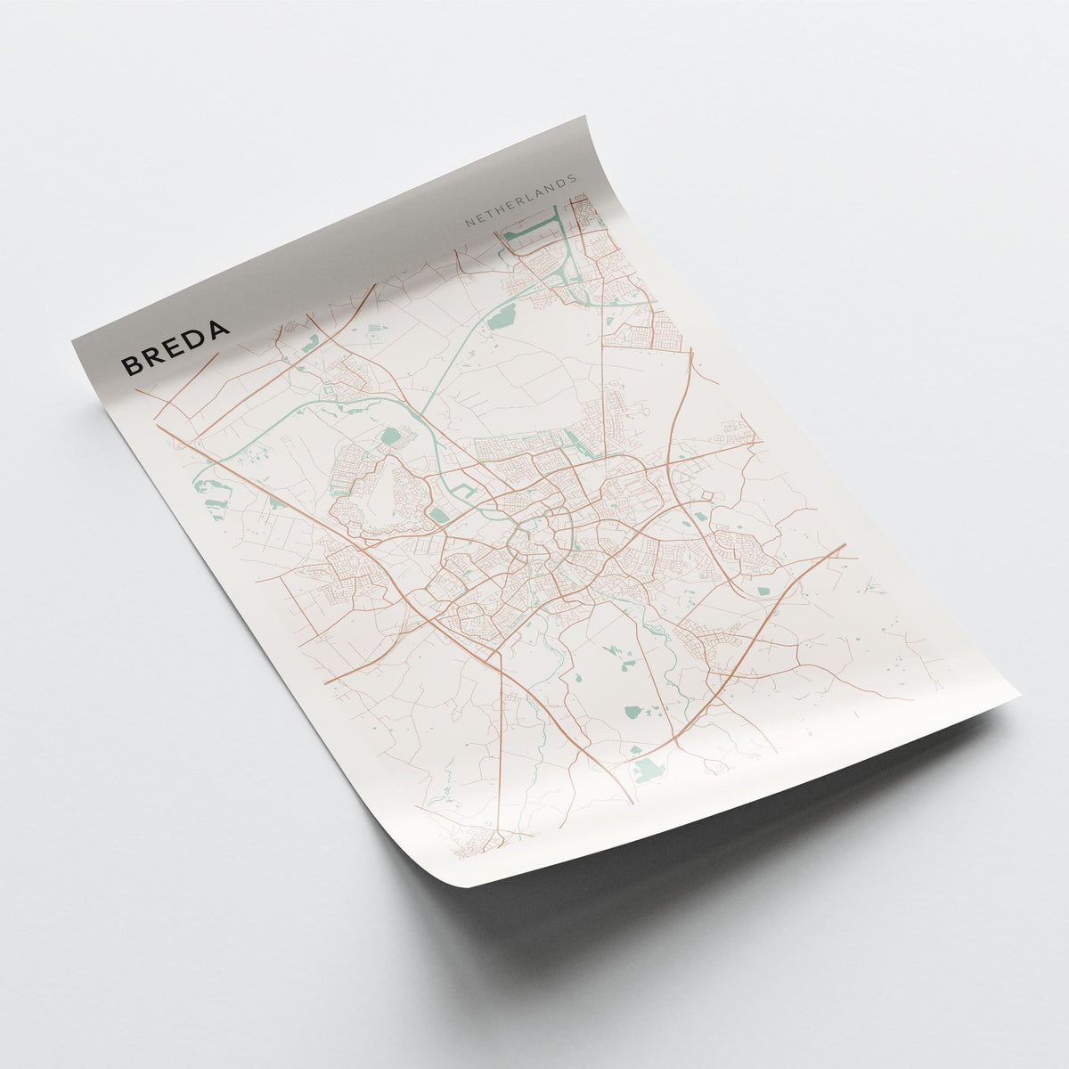 breda netherlands map poster - image 4