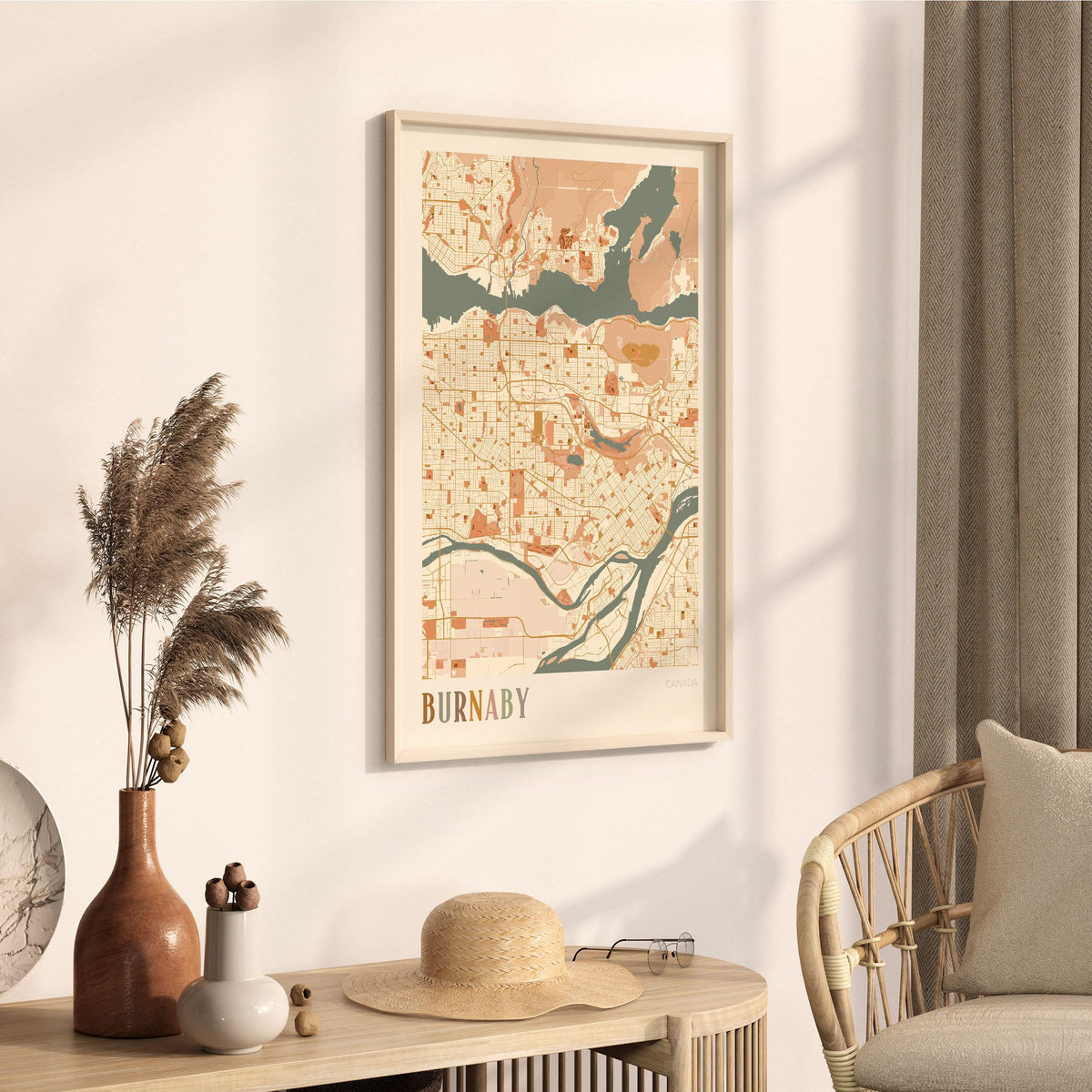 burnaby, british columbia map poster - image 2