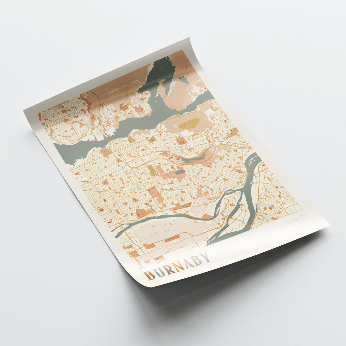 burnaby, british columbia map poster - image 3