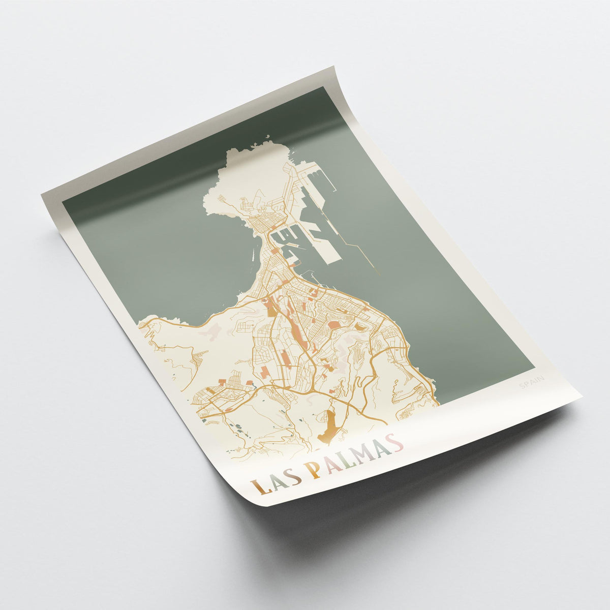 las palmas spain map poster - image 4