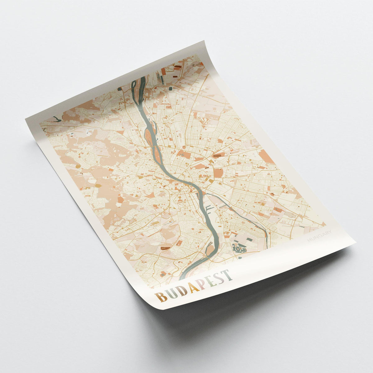 budapest hungary map poster - image 3