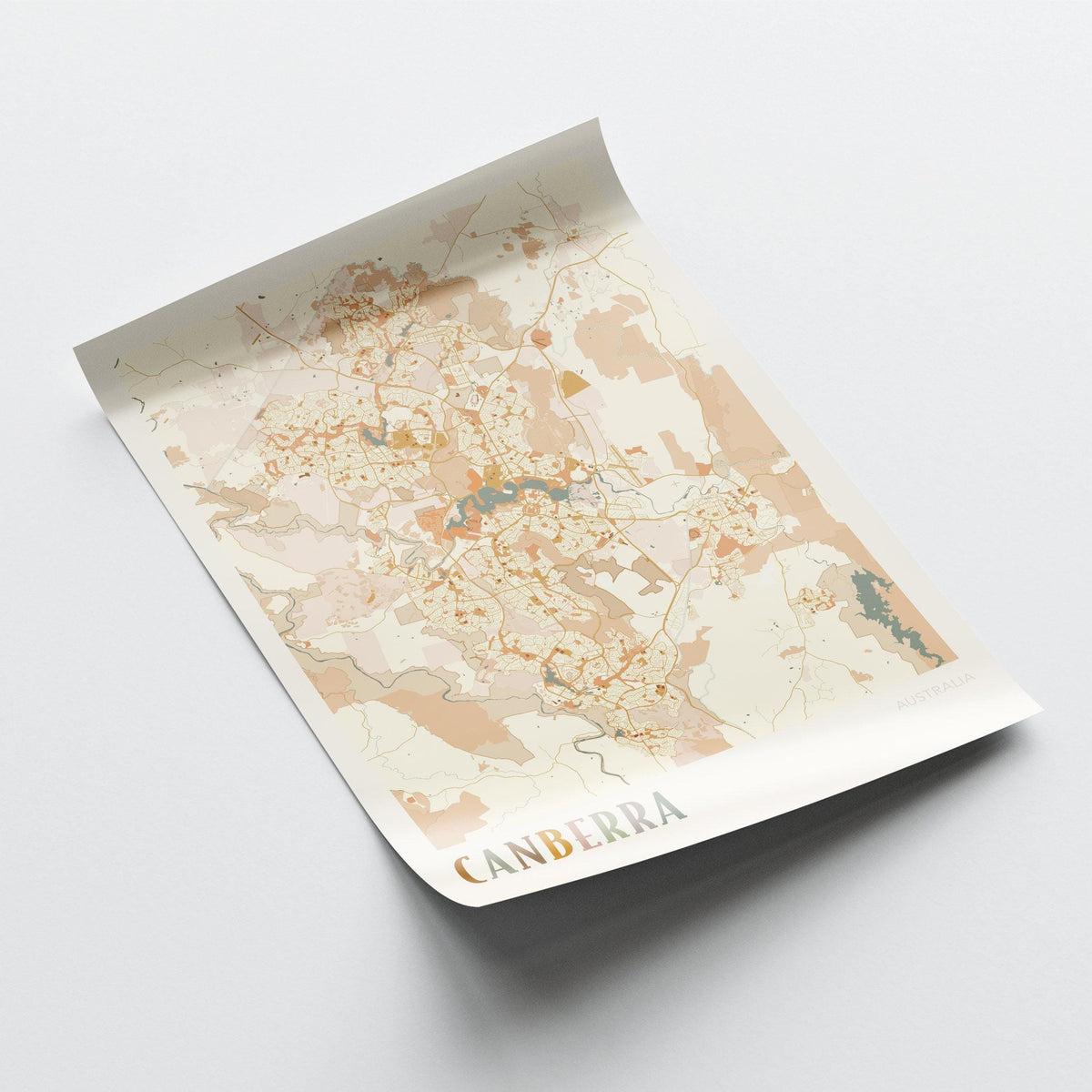 canberra, australia map poster - image 3