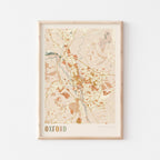 oxford, united kingdom map poster - image 1