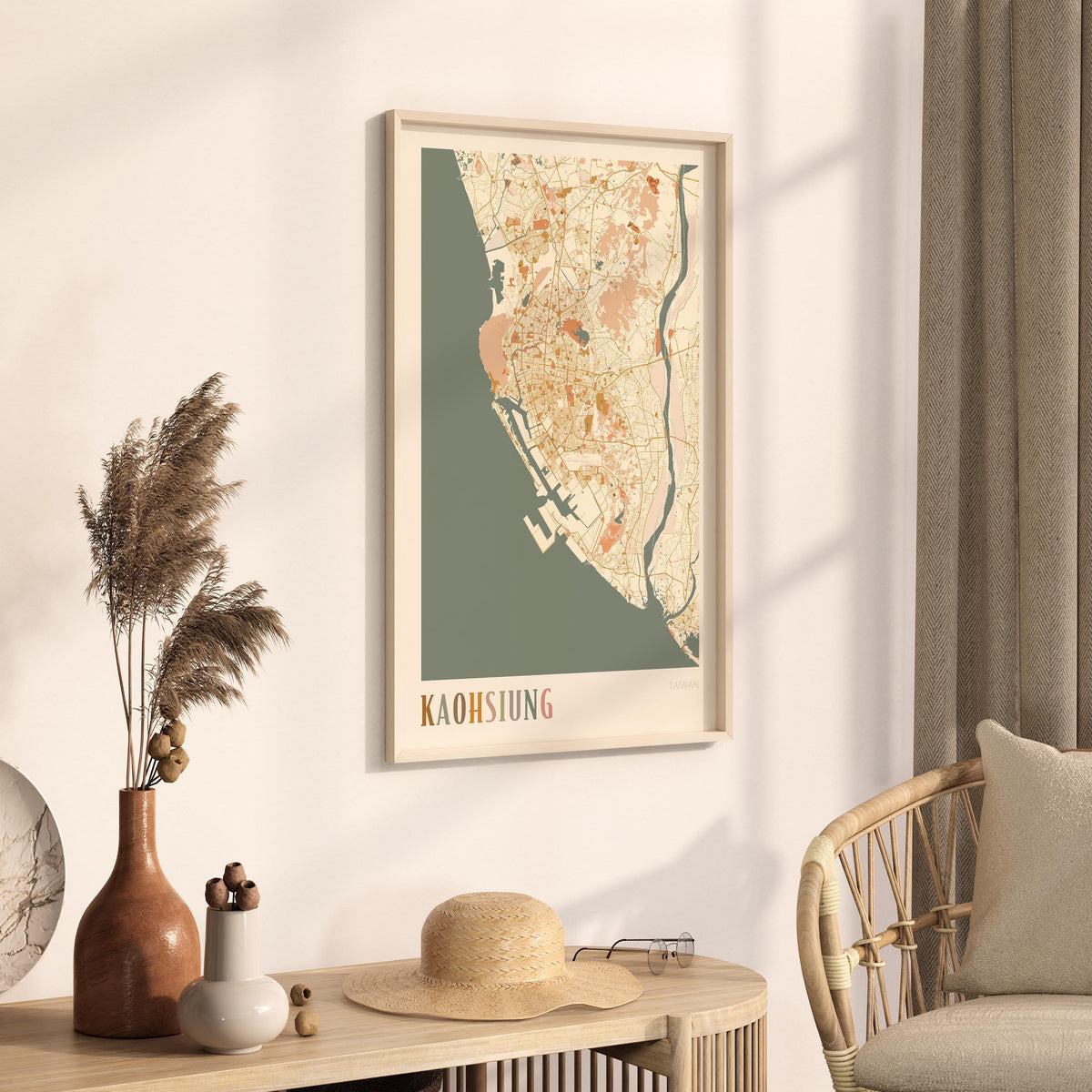 kaohsiung, taiwan map poster - image 2
