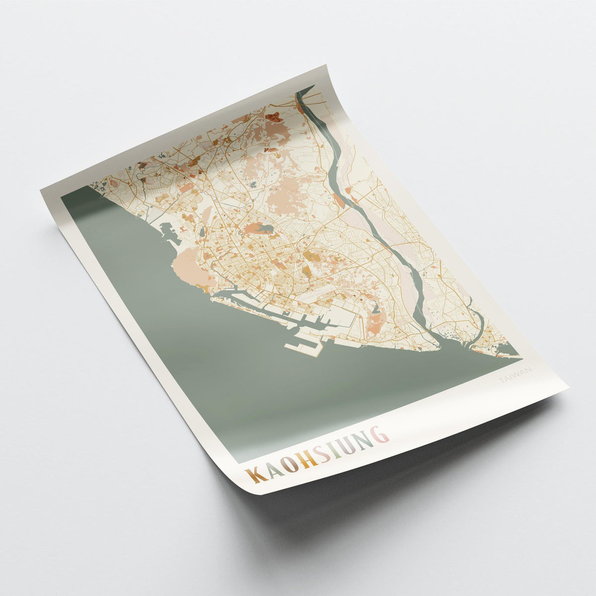 kaohsiung, taiwan map poster - image 4