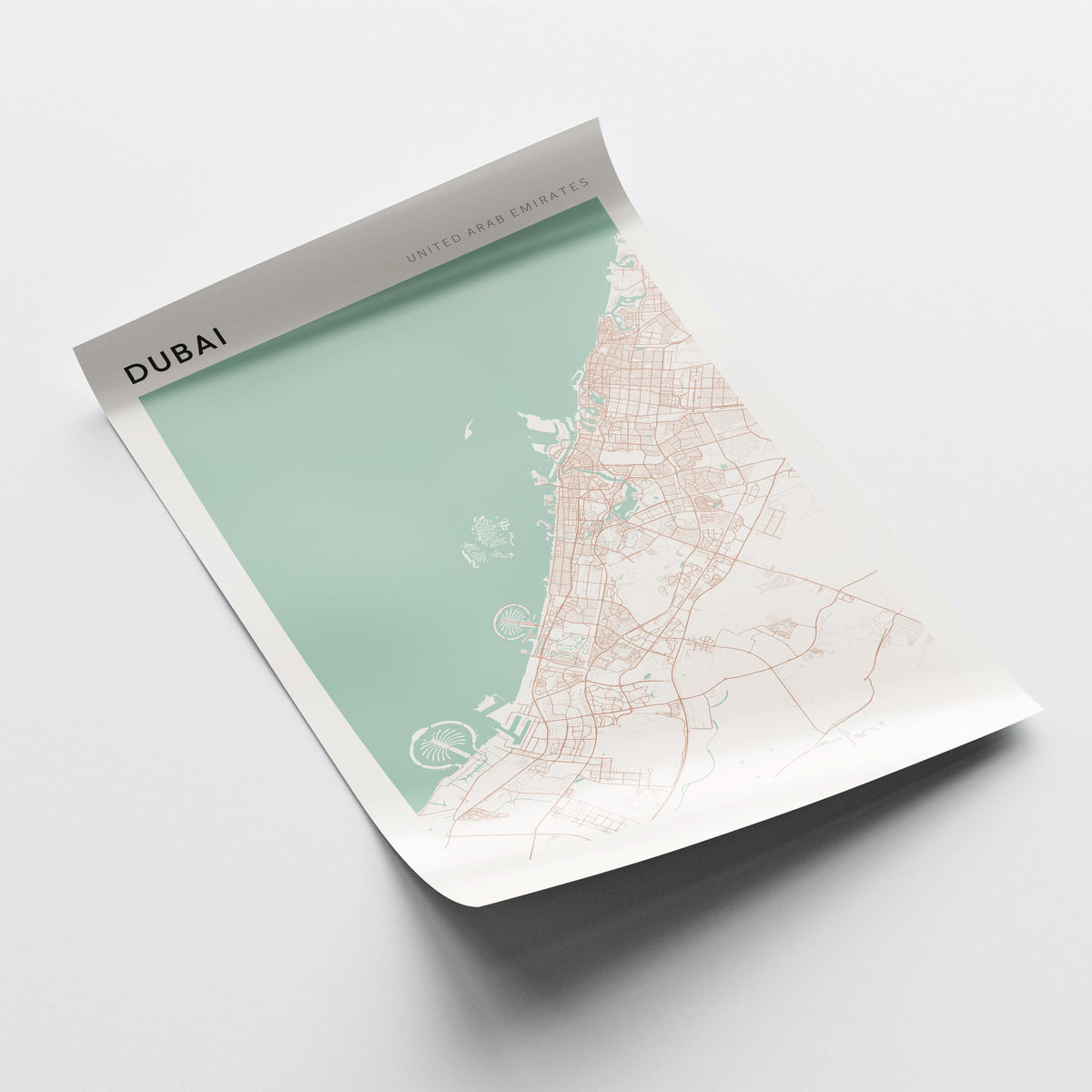 dubai, united arab emirates map poster - image 4