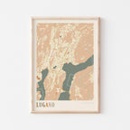 lugano switzerland map poster - image 1