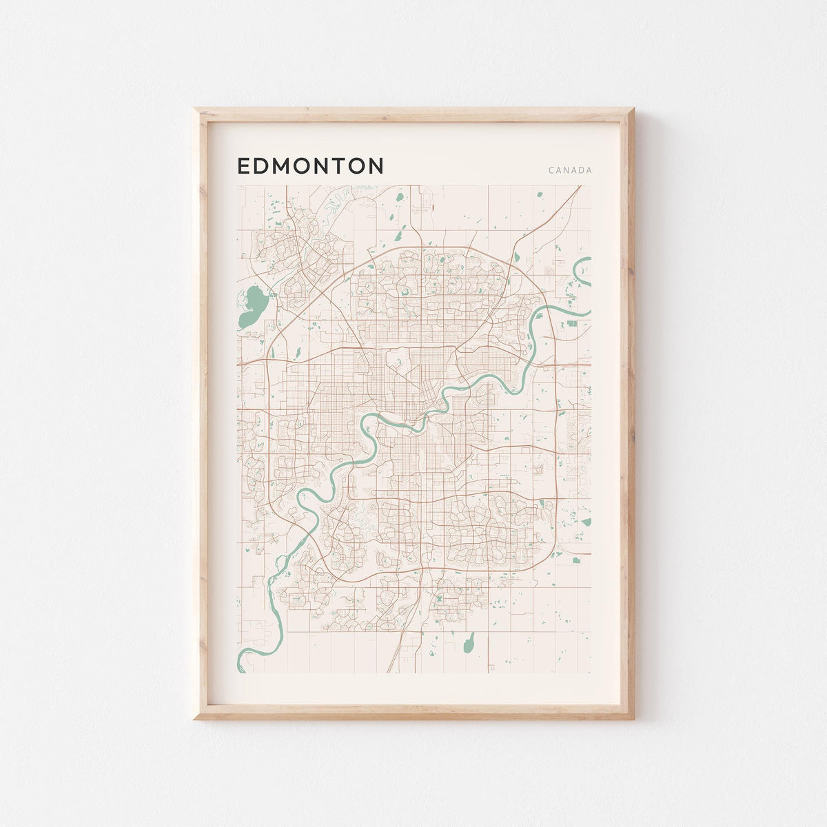 edmonton, alberta map poster - image 1