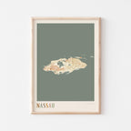 nassau, bahamas map poster - image 1