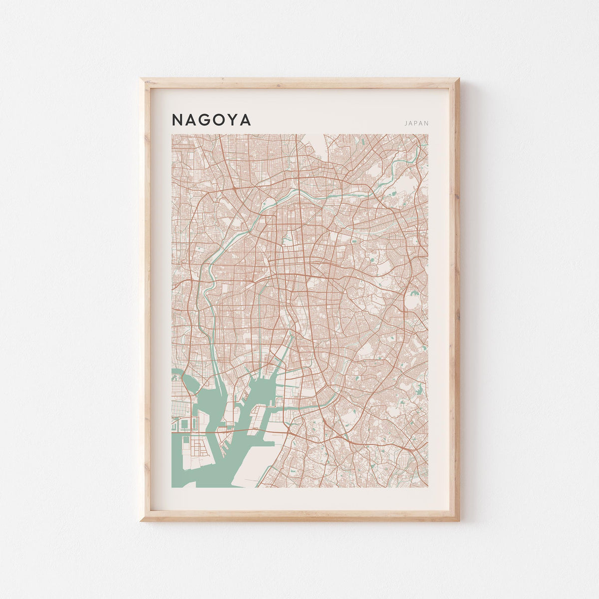 nagoya, japan map poster - image 1