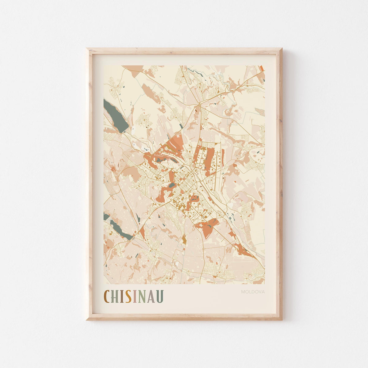 chisinau moldova map poster - image 1