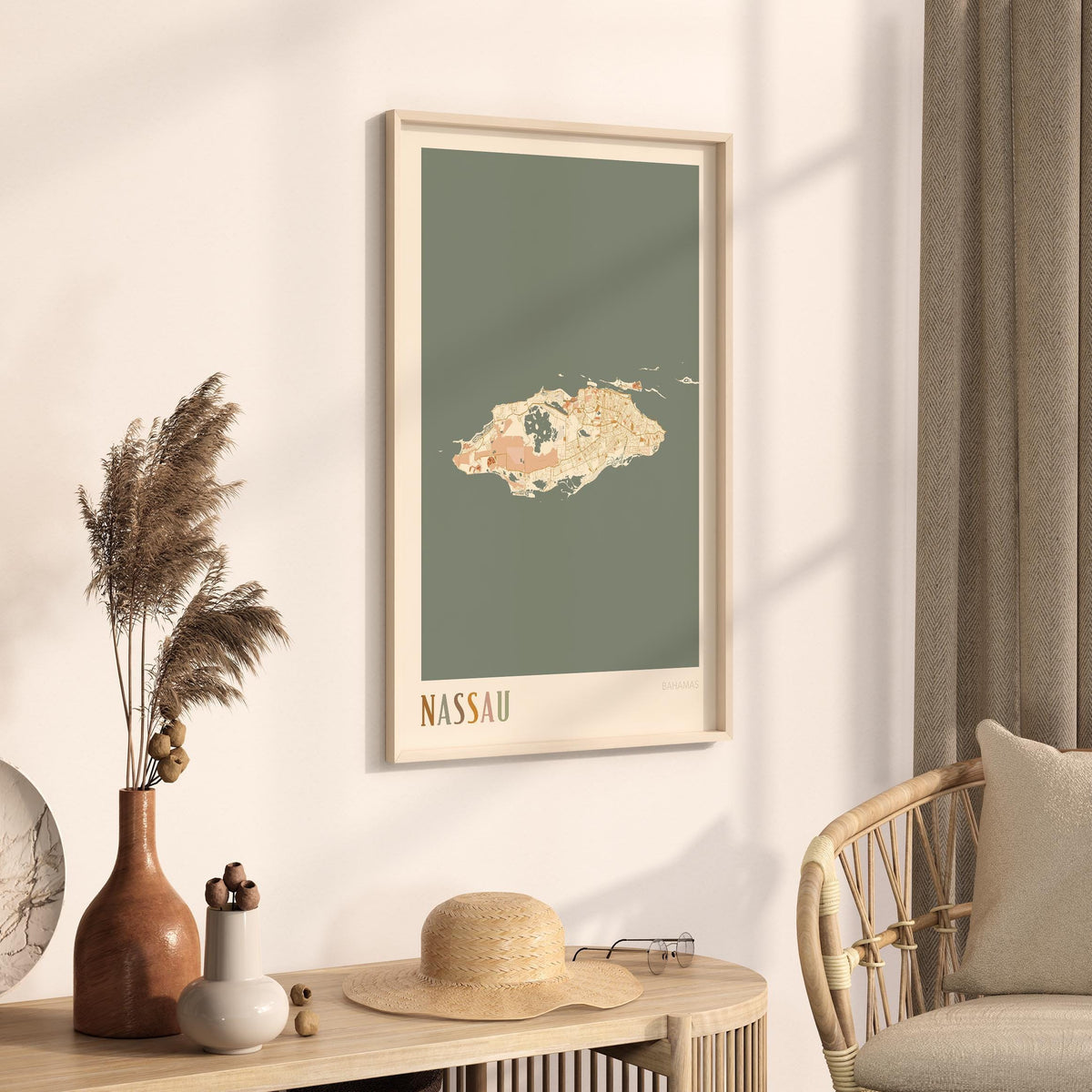 nassau, bahamas map poster - image 2