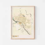 niamey, niger map poster - image 1