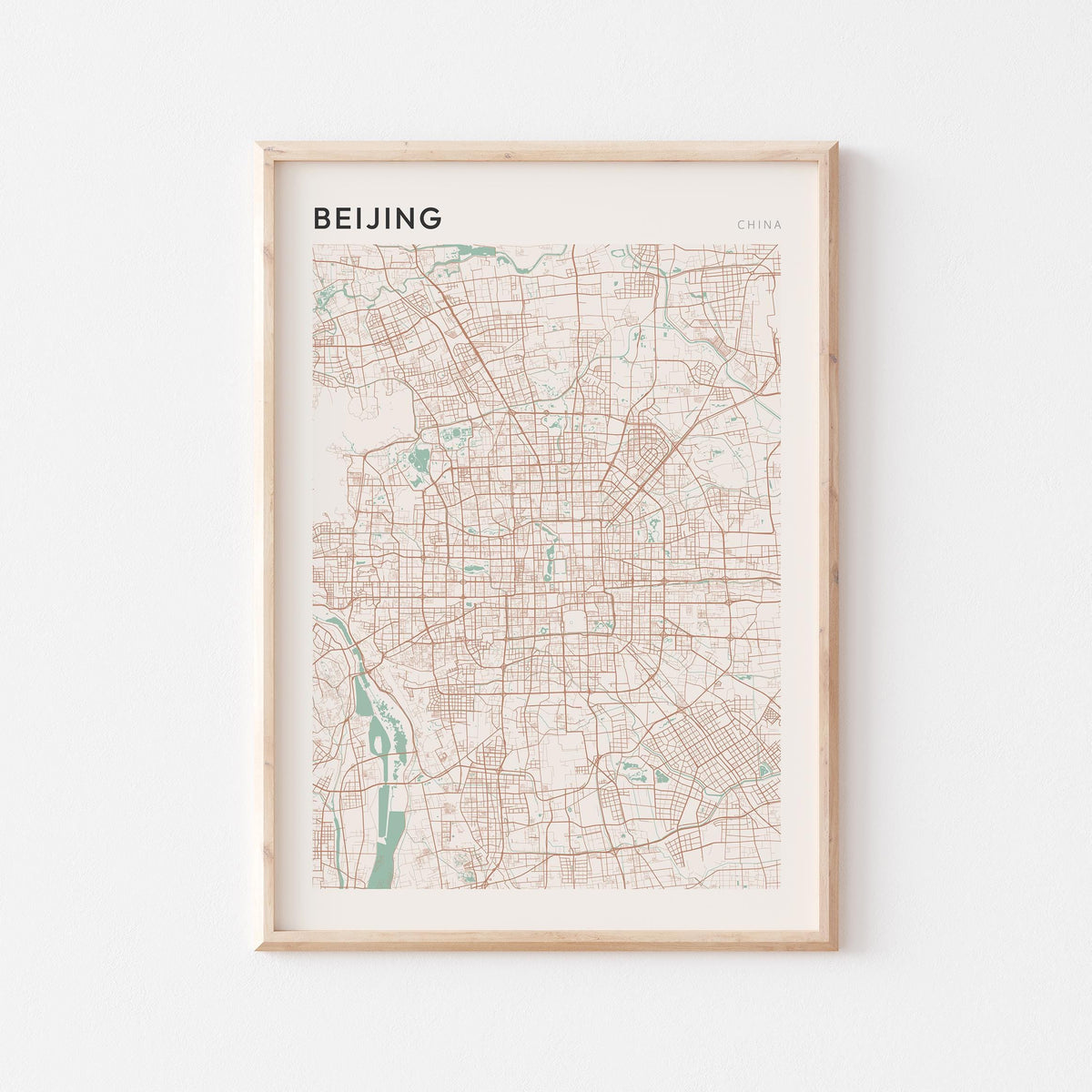 beijing, china map poster - image 1