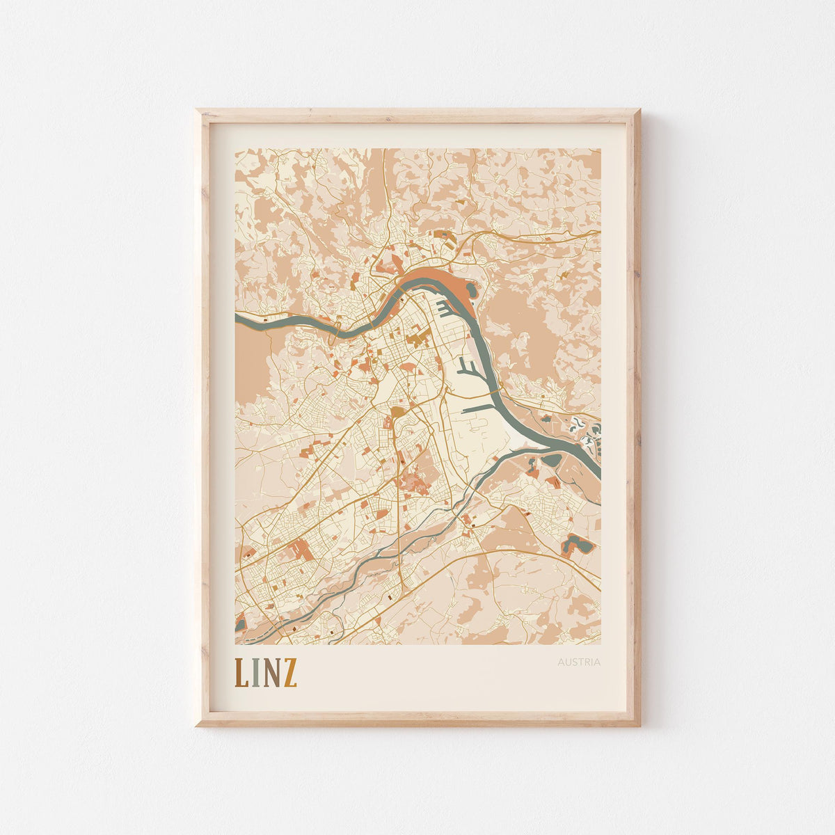 linz austria map poster - image 1