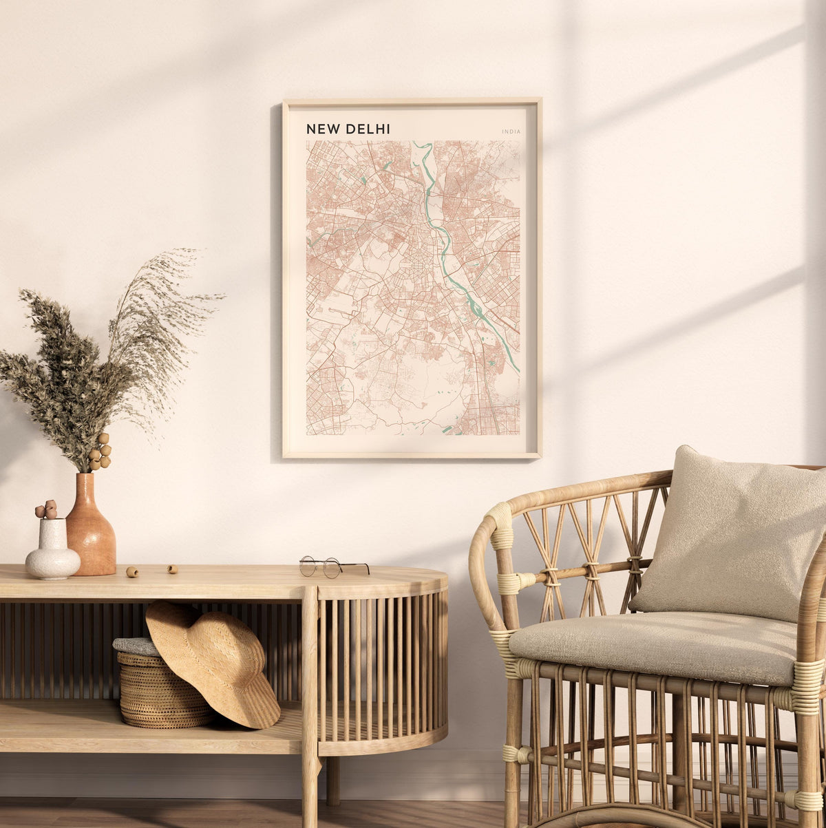new delhi, india map poster - image 3